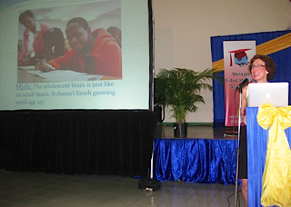 Talking About the Teenage Brain at Versan Conference in Montego Bay and Kingston, Jamaica